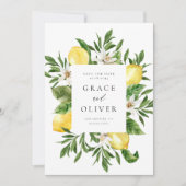 Botanische citroenbloesems Lijst Summer Save The Date (Voorkant)