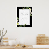 Botanische citroenen hoofdthema bruidsdouche poste poster (Keuken)