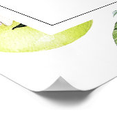 Botanische citroenen Main Squeeze Bruiloftsborrel Poster (Hoek)