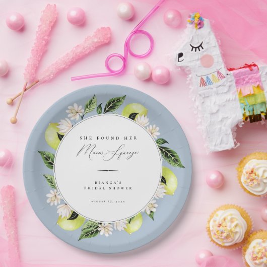 Botanische citroenen Main Squeeze Vrijgezellenfees Papieren Bordje (Feest)