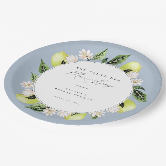 Botanische citroenen Main Squeeze Vrijgezellenfees Papieren Bordje (Gekanteld)