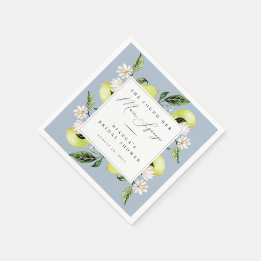 Botanische citroenen Main Squeeze Vrijgezellenfees Servet (Hoek)