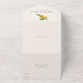  Botanische Citrus Citroen Vruchten Bruiloft All In One Uitnodiging (Buitenkant)