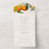  Botanische Citrus Citroen Vruchten Bruiloft All In One Uitnodiging (Binnen)