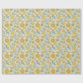 Botanische citrus schijf tuin cadeaupapier (Vlak)