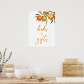 Botanische Citrus Sinaasappel Baby shower Boeken & Poster (Keuken)