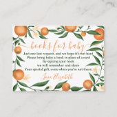 Botanische citrus sinaasappel cutie boeken voor ba informatiekaartje (Voorkant)