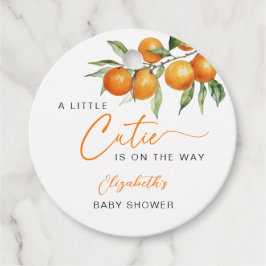 Botanische Citrus Sinaasappel Kleine Cutie Baby sh Bedankjes Labels