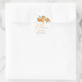 Botanische Citrus Sinaasappel Kleine Cutie Baby sh Ronde Sticker (Tas)