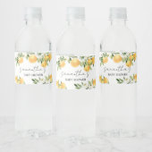 Botanische Citrus Sinaasappel Kleine Cutie Baby sh Waterfles Etiket (Flessen)