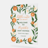 Botanische citrus sinaasappel kleine cutie welkom acryl bord (Hoek)