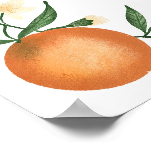 Botanische citrus sinaasappel kleine cutie welkom poster (Hoek)