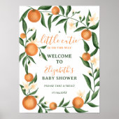 Botanische citrus sinaasappel kleine cutie welkom poster (Voorkant)