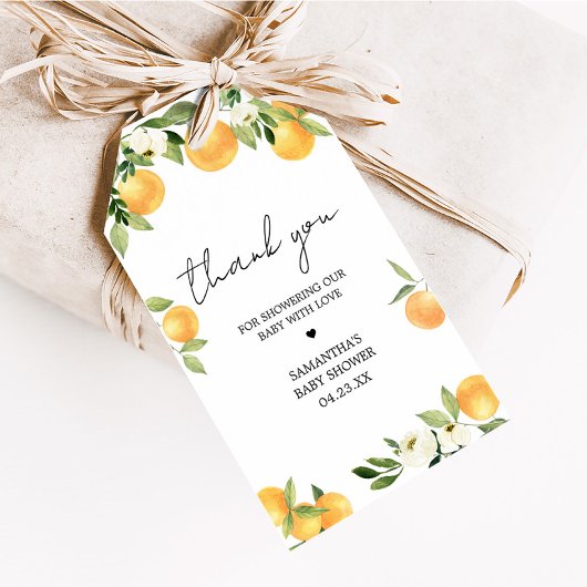 Botanische Citrus Sinaasappel Little Cutie Favorie Cadeaulabel