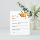 Botanische Citrus Sinaasappel wensen voor Baby Kaa (Staand voorkant)