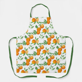 Botanische Citrus Sinaasappels & Bloesems Schort