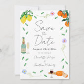 Botanische Citrus Zomer Boho Bruiloft Save The Date (Voorkant)