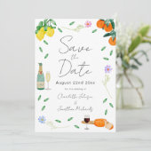 Botanische Citrus Zomer Boho Bruiloft Save The Date (Staand voorkant)