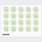 Botanische citrusstickers ronde sticker (Vel)
