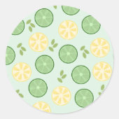 Botanische citrusstickers ronde sticker (Voorkant)