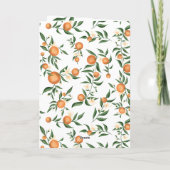 Botanische citrusvruchten oranje kleine stroperroe bedankkaart (Achterkant)