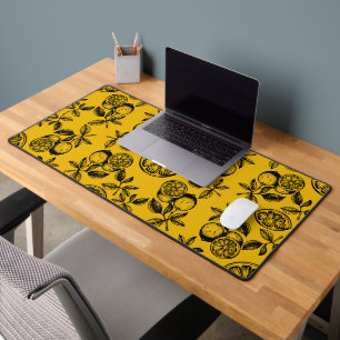 botanische citrusvruchten print bureaumat