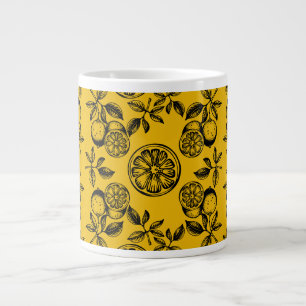  botanische citrusvruchten print grote koffiekop