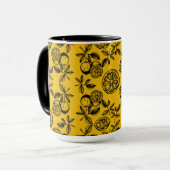 botanische citrusvruchten print mok (Voorkant links)