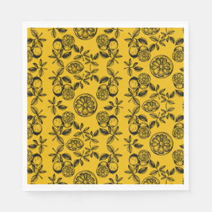  botanische citrusvruchten print servet