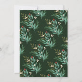 Botanische Classic Elegance Kerstvakantie feestje Kaart (Achterkant)