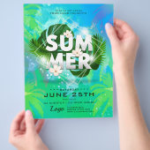 Botanische Club van de zomerpalm Trees Flyer (Hand)