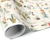  botanische collage cadeaupapier (Rol Hoek)