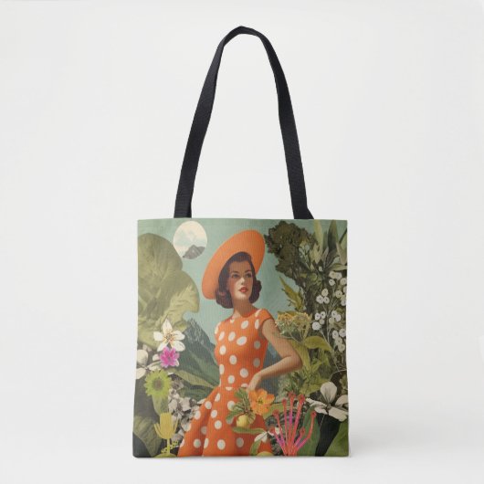 Botanische Collage Canvas tas (Voorkant)