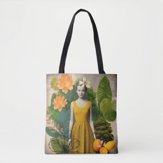  Botanische Collage Canvas tas (Voorkant)