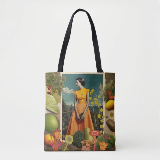 Botanische Collage Canvas tas (Voorkant)