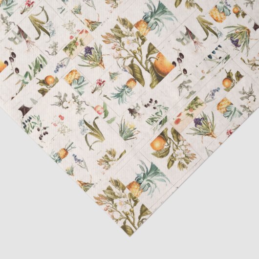  botanische collage tissuepapier (Detail)