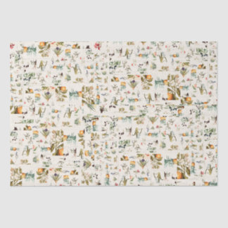 botanische collage tissuepapier