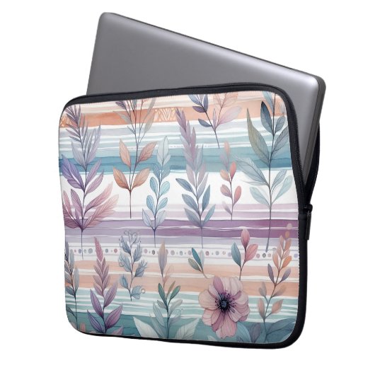 Botanische computer Hoesje Laptop Sleeve (Voorkant Links)
