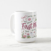 Botanische Coquette Moederdag/Nieuwe Moeder Koffiemok (Voorkant links)