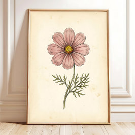 Botanische Cosmos Muur Kunstprint Poster
