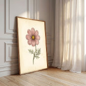 Botanische Cosmos Muur Kunstprint Poster
