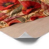 Botanische Couture Vrouw Boho Bloemige Mode Poster (Hoek)