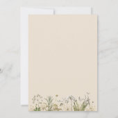 Botanische Cream Herfst Faux Dried Flowers Weddens Kaart (Achterkant)