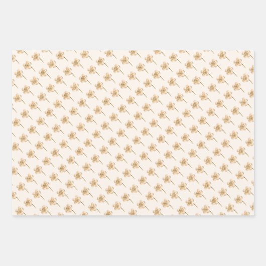  botanische crème inpakpapier vel (Voorkant 2)