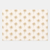 botanische crème inpakpapier vel (Voorkant)