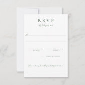 Botanische Crest Monogram Sage Weddenschap RSVP Kaartje (Voorkant)