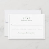 Botanische Crest Monogram Sage Weddenschap RSVP Kaartje (Voorkant)