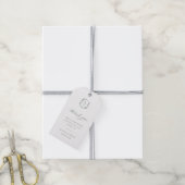 Botanische Crest Monogram Weddenschap Cadeaulabel (Met Touw)