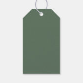 Botanische Crest Monogram Weddenschap Cadeaulabel (Achterkant)