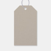 Botanische Crest Monogram Weddenschap Cadeaulabel (Achterkant)